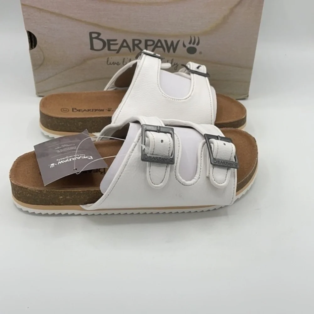 BEARPAW White Brooklyn Sandals